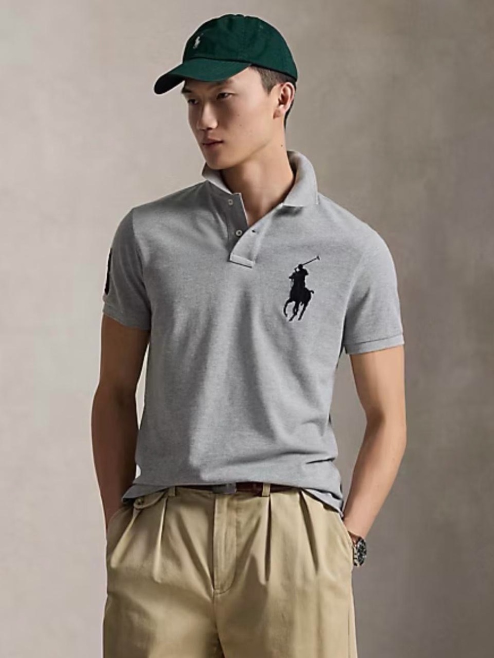 Polo by Ralph Lauren Light Gray Polo with Black Pony Logo